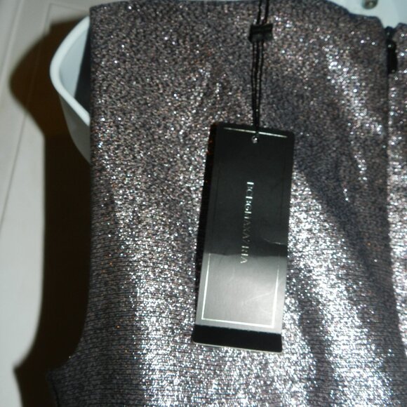 BCBGMAXAZRIA Odeya Dress Full Length Gown Maxi Formal Metallic Size 6🆕⌚📦🏃💨🚚 - Picture 8 of 16